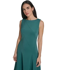 Calvin Klein Women's Boat Neck Zip-Back Knee-Length Dress