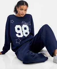 Rebel Veil Juniors' Varsity Applique Crewneck Sweatshirt