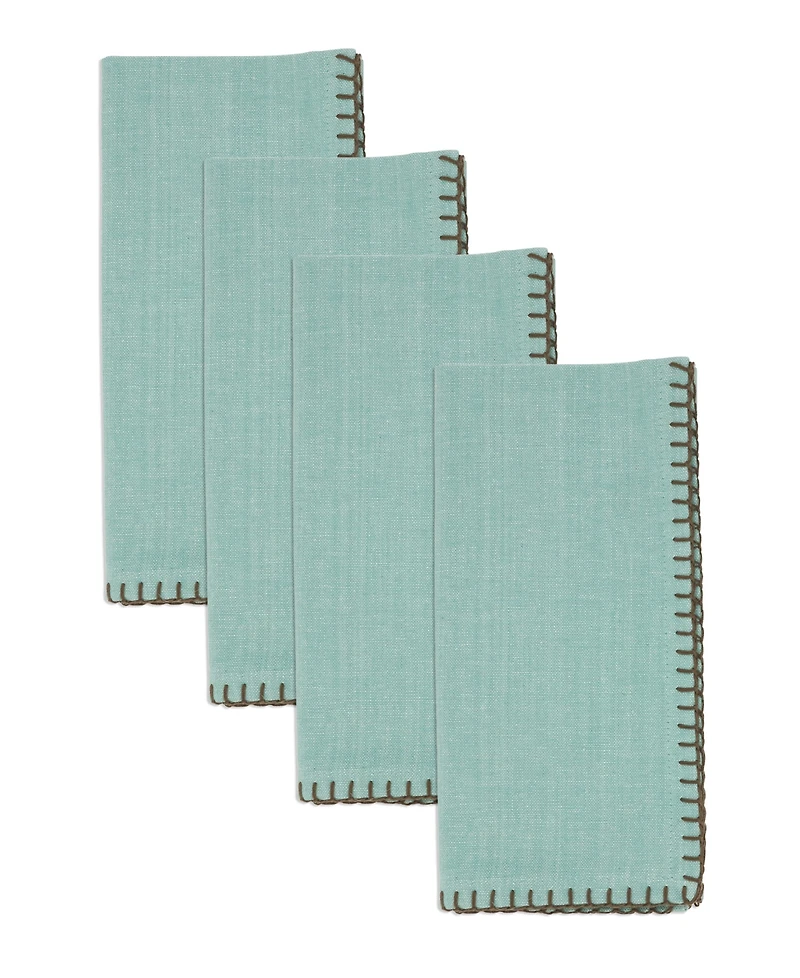 Saro Lifestyle Whip Stitched Napkins, Set of 4