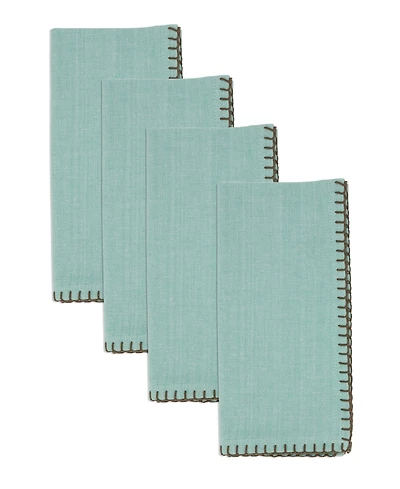 Saro Lifestyle Whip Stitched Napkins, Set of 4