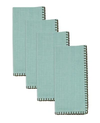 Saro Lifestyle Whip Stitched Napkins, Set of 4