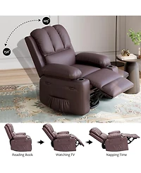 gaomon Massage Recliner Sofa Chair, Lounge Recliner with Heat and Massage for Living Room, Bedroom, and Nursery