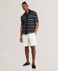 Ted Baker Men's Textured Pattern Short-Sleeve Shirt