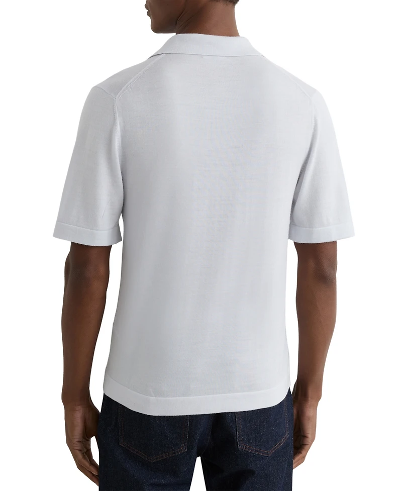Reiss Men's Grafton Cuban Merino Wool Shirt