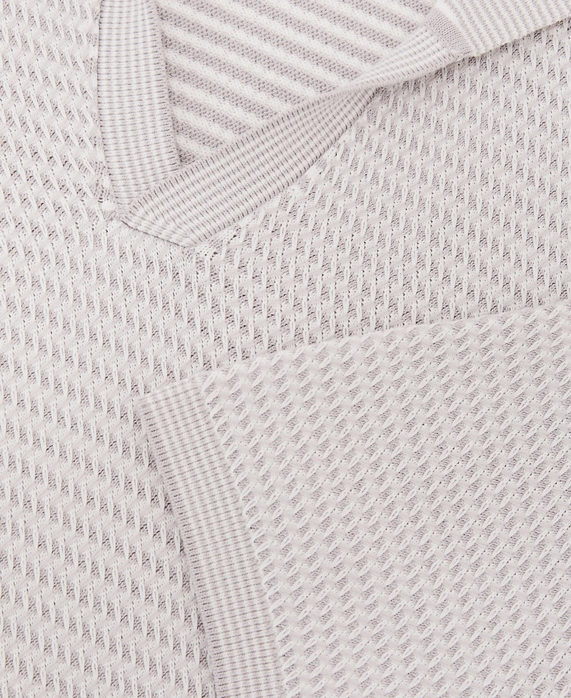 Reiss Men's Reury Open Collar Textured Polo Shirt