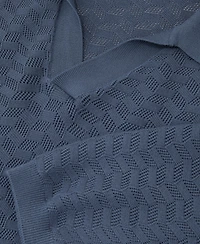 Reiss Men's Sol Open Collar Textured Polo Shirt