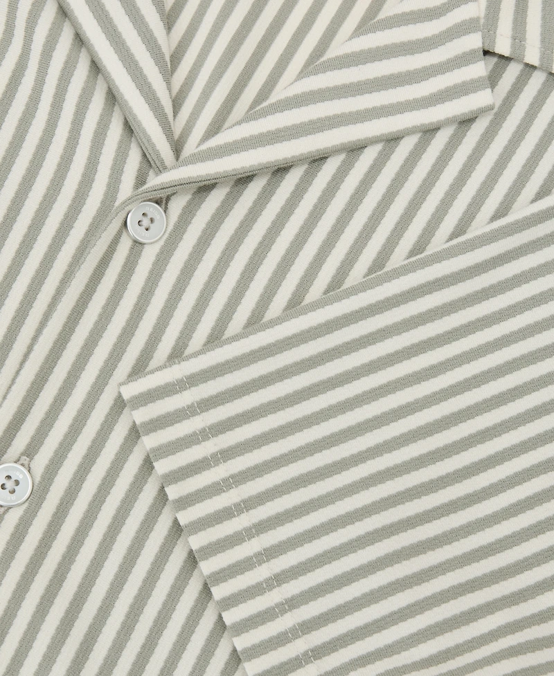 Reiss Men's Aurelia Stripe Cuban Shirt