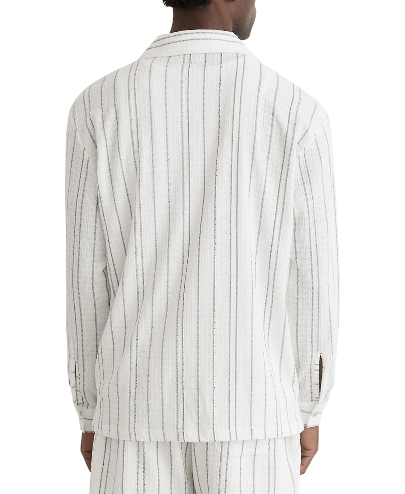 Reiss Men's Ford Textured Stripe Shirt