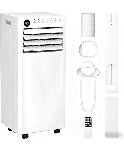 Antartic Star 8000 Btu Portable Ac Unit, 4-in-1 Air Conditioner with Cooling, Fan, Dehumidifier, Sleep, Remote Control, 24H Timer, Window Kit