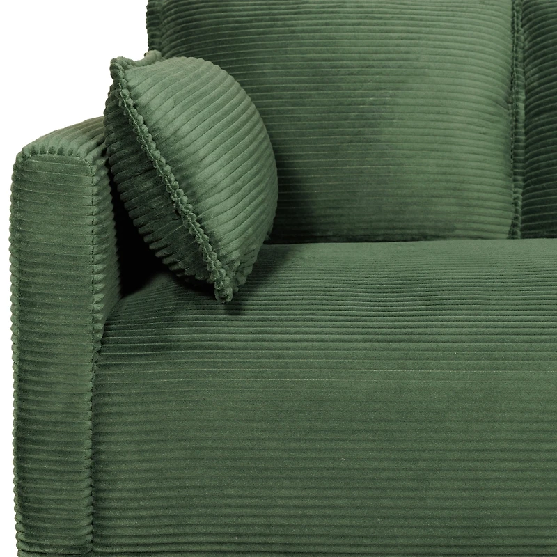Streamdale Furniture 48" Corduroy Loveseat Couch with Cushions & Side Storage