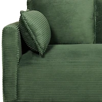 Streamdale Furniture 48" Corduroy Loveseat Couch with Cushions & Side Storage