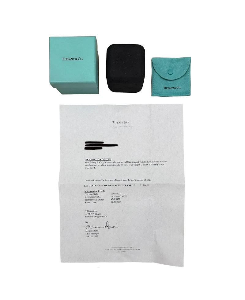 Pre-Owned Tiffany & Co Platinum Diamond Bubbles Band