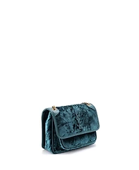 Pre-Owned Saint Laurent Baby Niki Chain Flap Bag Matelasse Chevron Velvet