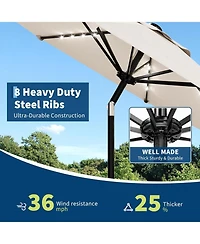 gaomon Feet Outdoor Table Patio Umbrella