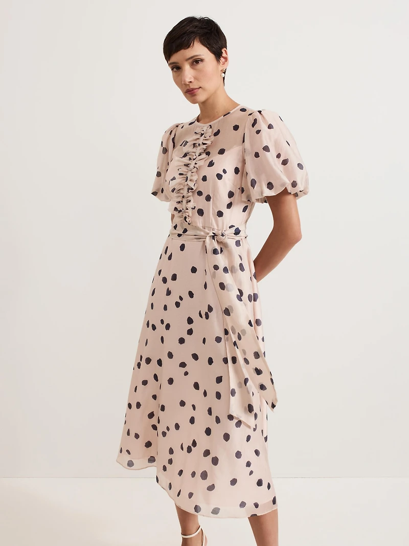 Phase Eight Women's Nicola Ruffle-Front Midi Dress