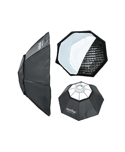 Godox 47 inch Octagon Softbox with Bowens Mounting, Grid and Hook-and-Loop Fastener