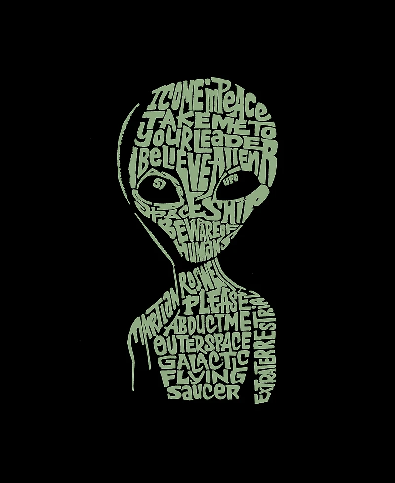 La Pop Art Men's Alien Head Graphic Tank Top