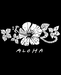 La Pop Art Men's Aloha Word Graphic Tank Top