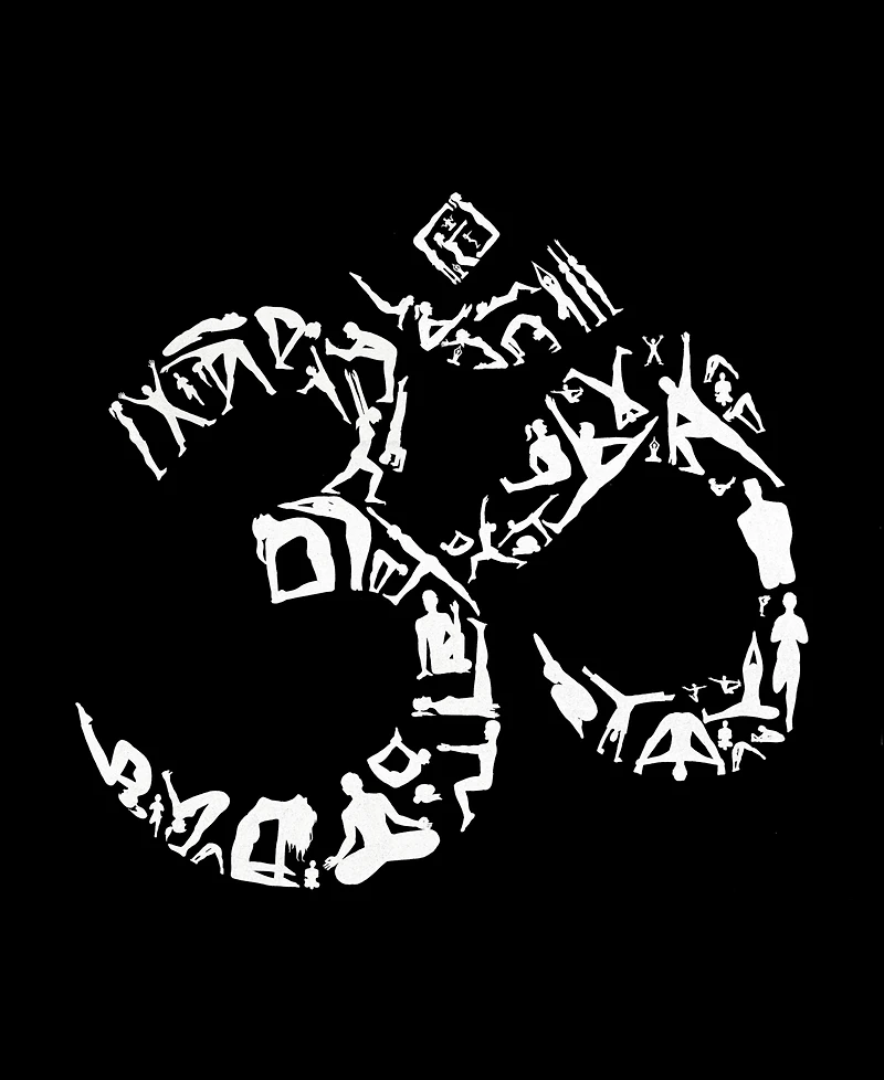La Pop Art Men's Om Symbol Spiritual Typography Word Graphic Tank Top