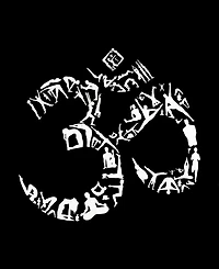 La Pop Art Men's Om Symbol Spiritual Typography Word Graphic Tank Top