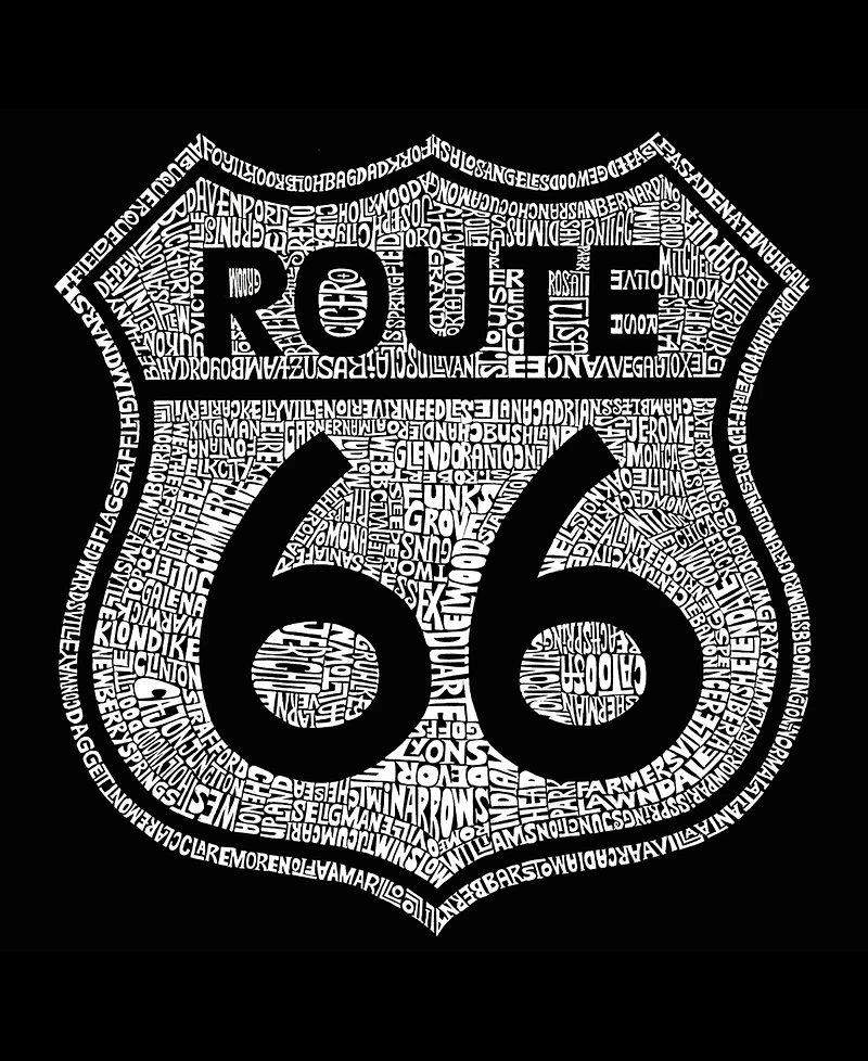 La Pop Art Men's Route 66 Vintage Highway Shield Graphic Tank Top