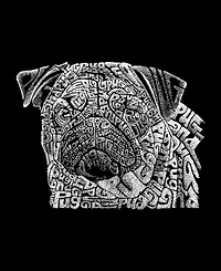 La Pop Art Men's Dog Face Typography Word Graphic Tank Top