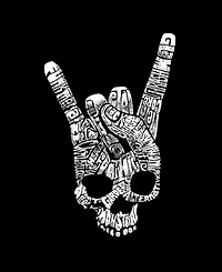 La Pop Art Men's Skull Rock Hand Horns Word Graphic Tank Top