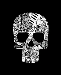 La Pop Art Men's Skull Music Collage Tank Top