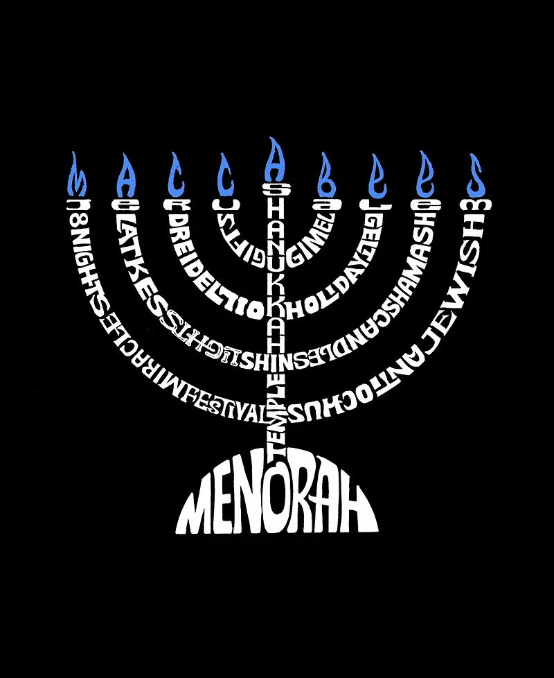 La Pop Art Men's Hanukkah Theme Word Tank Top