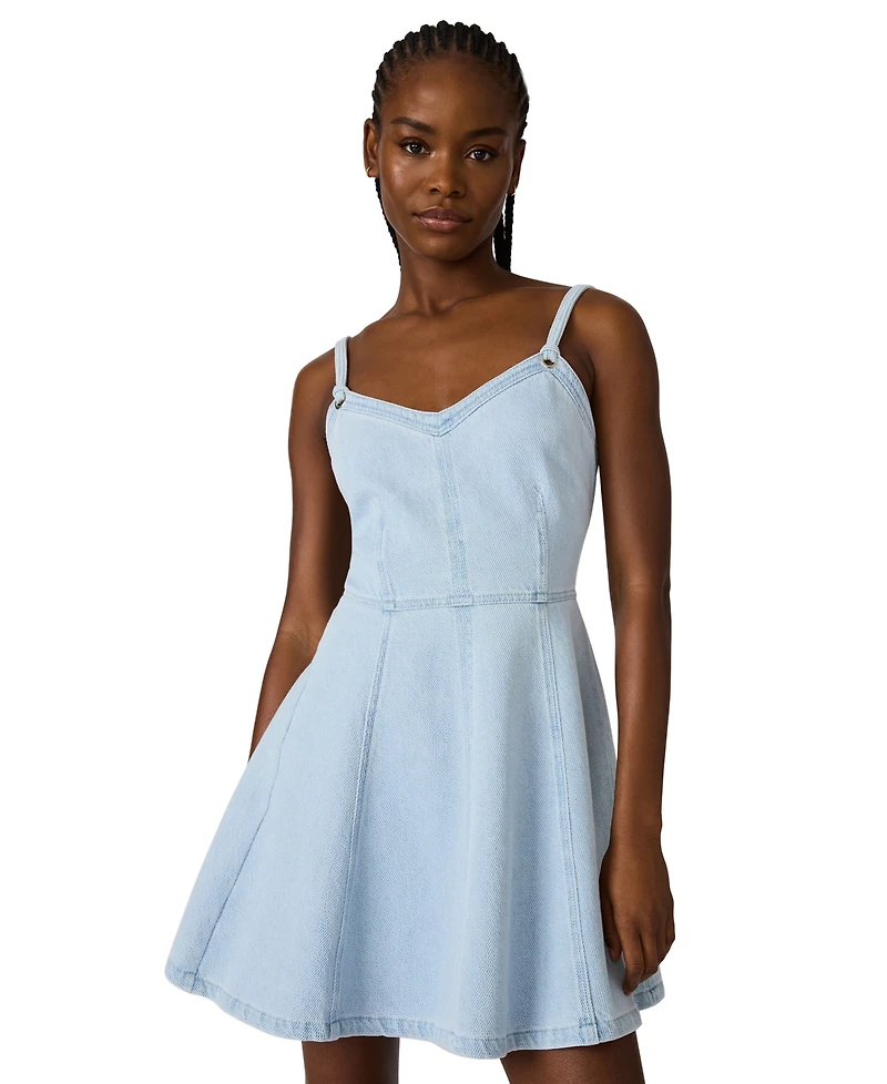 Steve Madden Women's Harley Sweetheart Neck Mini Dress