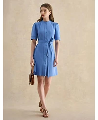 Hobbs London Women's Livvie Belted Mini Shirt Dress