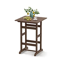 Boyel Living 30 Inch Square Bar Table Dining with Slatted Tabletop for Poolside