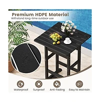 Boyel Living 30 Inch Square Bar Table Dining with Slatted Tabletop for Poolside