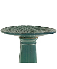 Rennes Ceramic Bird Bath - Turquoise - 22.5" H