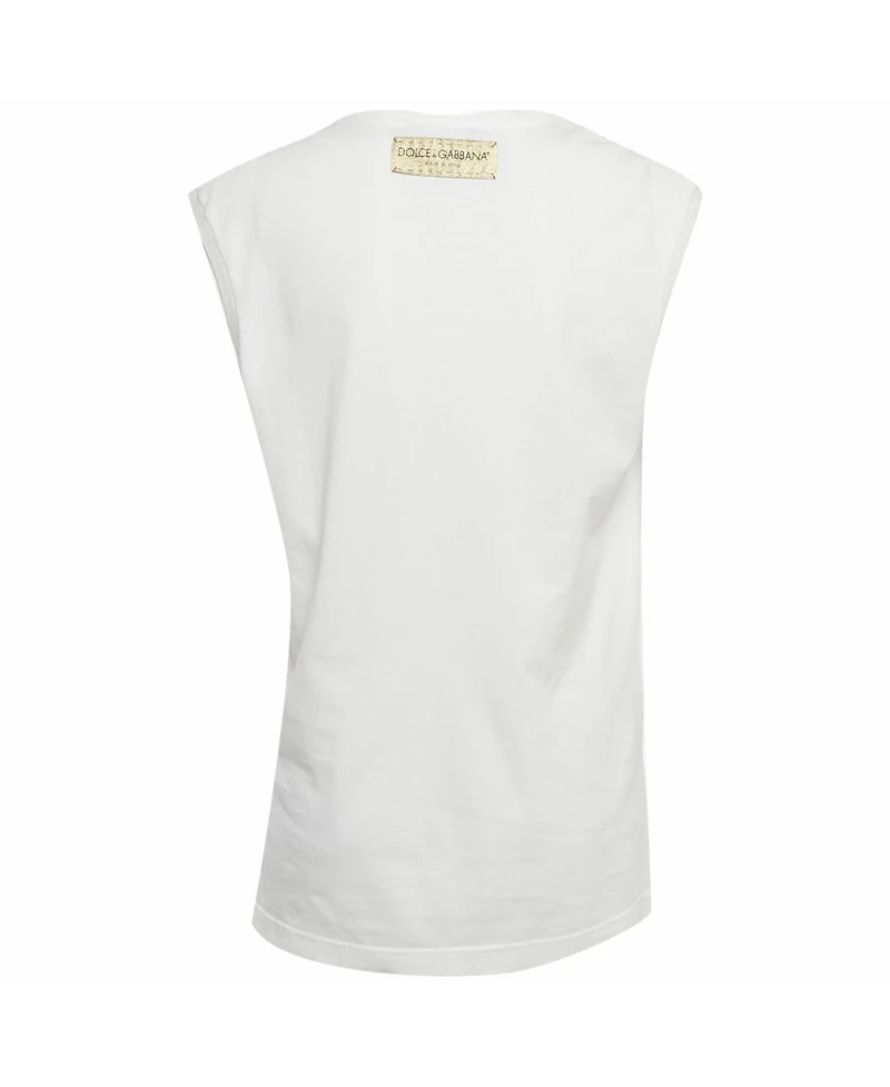 Pre-Owned Dolce & Gabbana Women's Printed Jersey Oversized T-Shirt