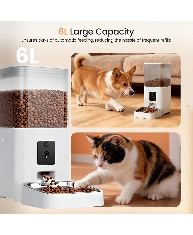 Cowsar Automatic Pet Feeder with Camera, WiFi, for Cats & Dogs