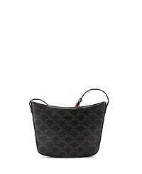 Pre-Owned Celine Medium Croque Hobo Triomphe Coated Canvas
