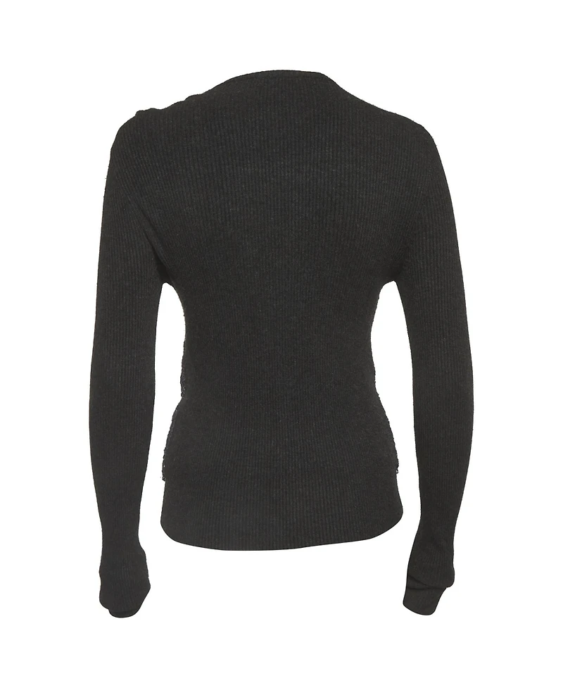 Pre-Owned Dolce & Gabbana Women's Lace And Rib Knit Cardigan