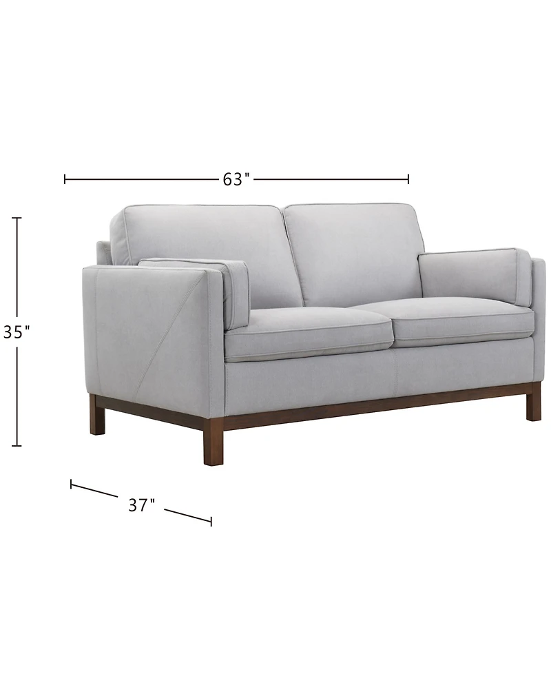Virton 63" Fabric Track Arm Loveseat Sofa