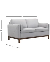 Virton 63" Fabric Track Arm Loveseat Sofa