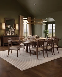 Amelie Rectangular 9-Piece Wood Dining Set (Table and 8 Wood Chairs)