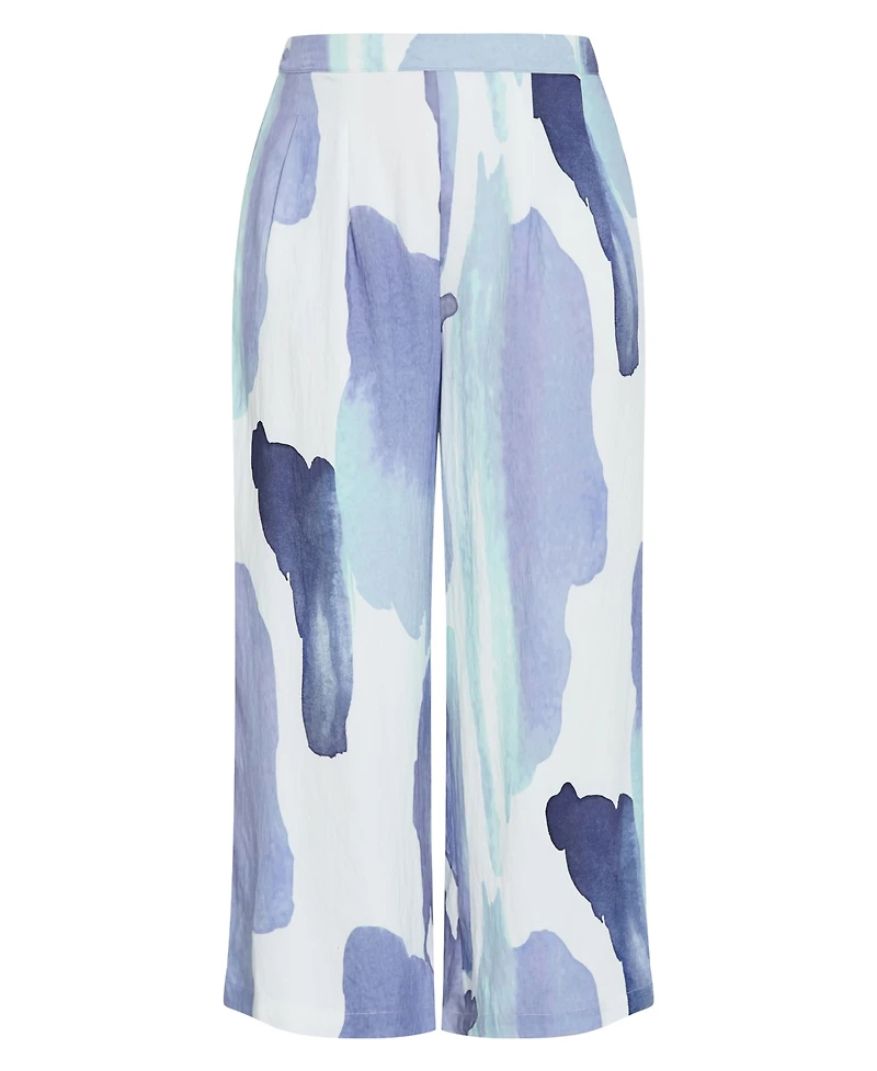 City Chic Plus Surface Level Print Pant