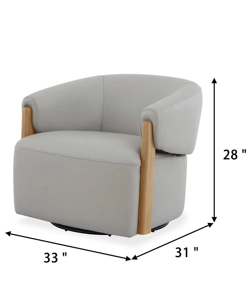 Aggie 28" Leather Accent Chair