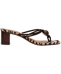Steve Madden Women's Remedy Stone Block Heel Thong Dress Sandals