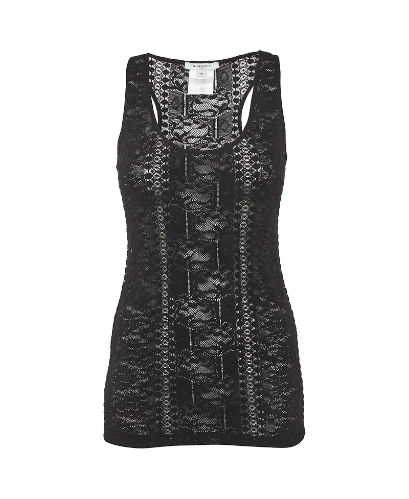 Pre-Owned Givenchy Women's Stretch Lace Sheer Tank Top