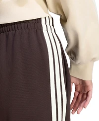 adidas Women's Essentials Three Stripes Fleece Open Hem Pants