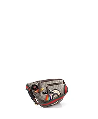 Pre-Owned Gucci Courrier Zip Belt Bag Gg Coated Canvas with Applique