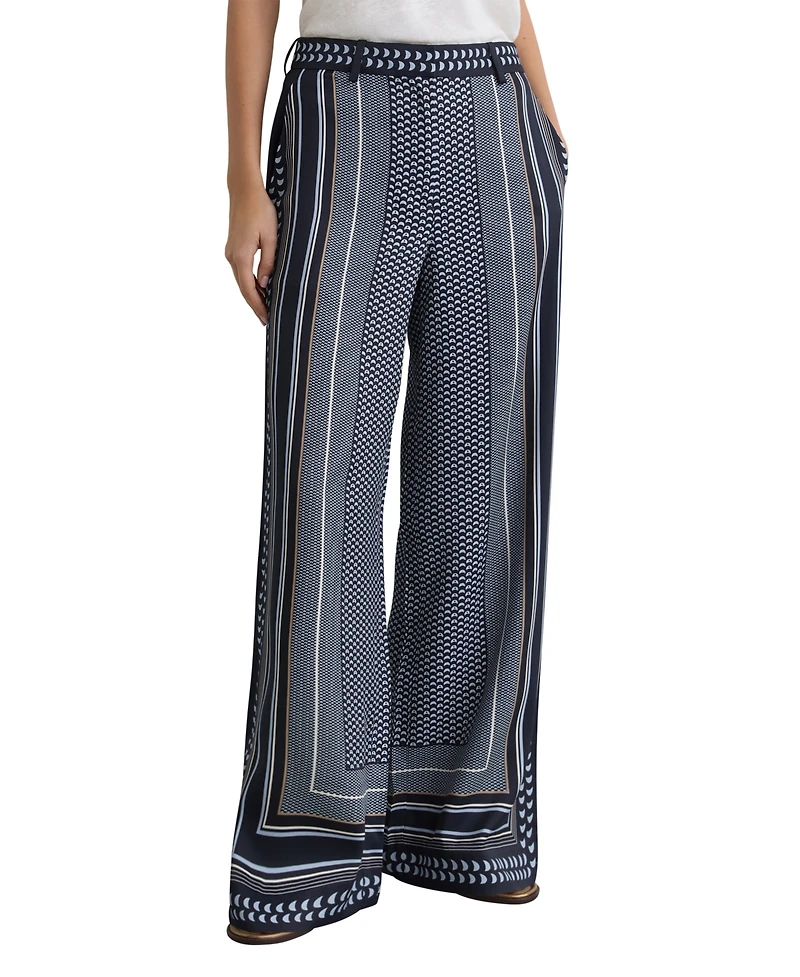 Reiss Women's Anna Wide Leg Printed Trouser Pants