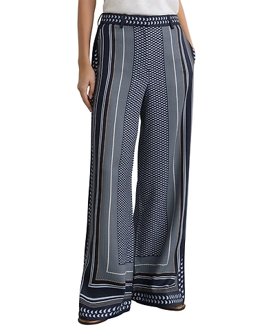 Reiss Women's Anna Wide Leg Printed Trouser Pants