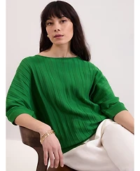 Phase Eight Women's Cristine 3/4 Sleeve Rib Jumper
